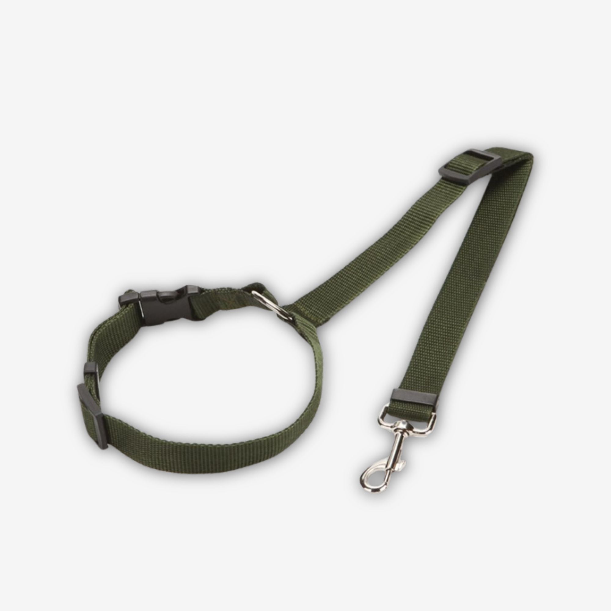 Yogi-Pets Adjustable Pet Car Seat Safety Belt - Heavy-Duty Nylon with Metal Buckle - Green