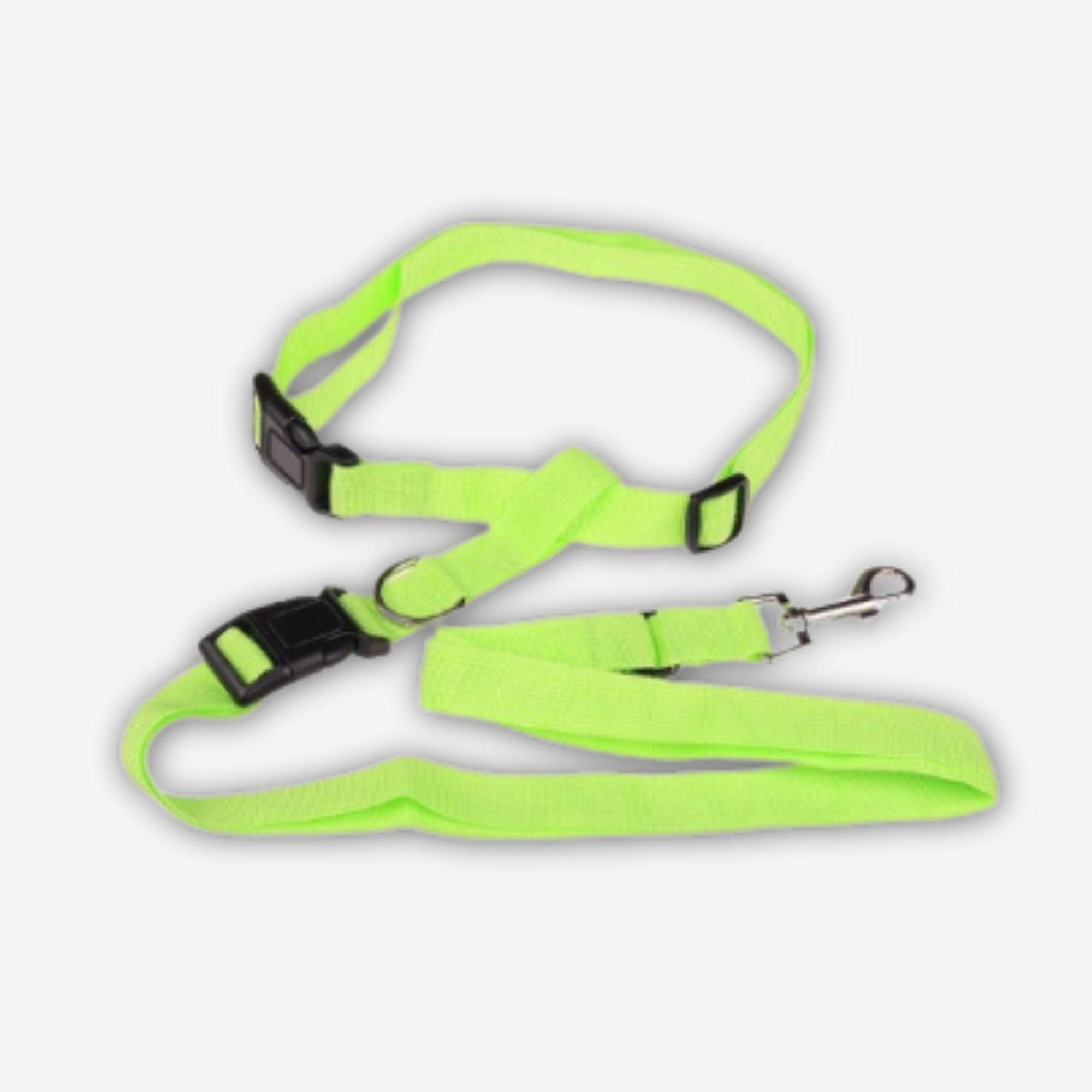 Yogi-Pets Adjustable Pet Car Seat Safety Belt - Heavy-Duty Nylon with Metal Buckle - Lime