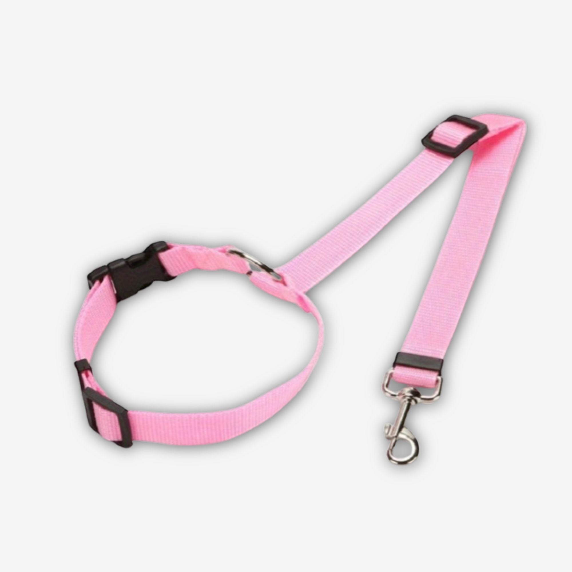 Yogi-Pets Adjustable Pet Car Seat Safety Belt - Heavy-Duty Nylon with Metal Buckle - Pink