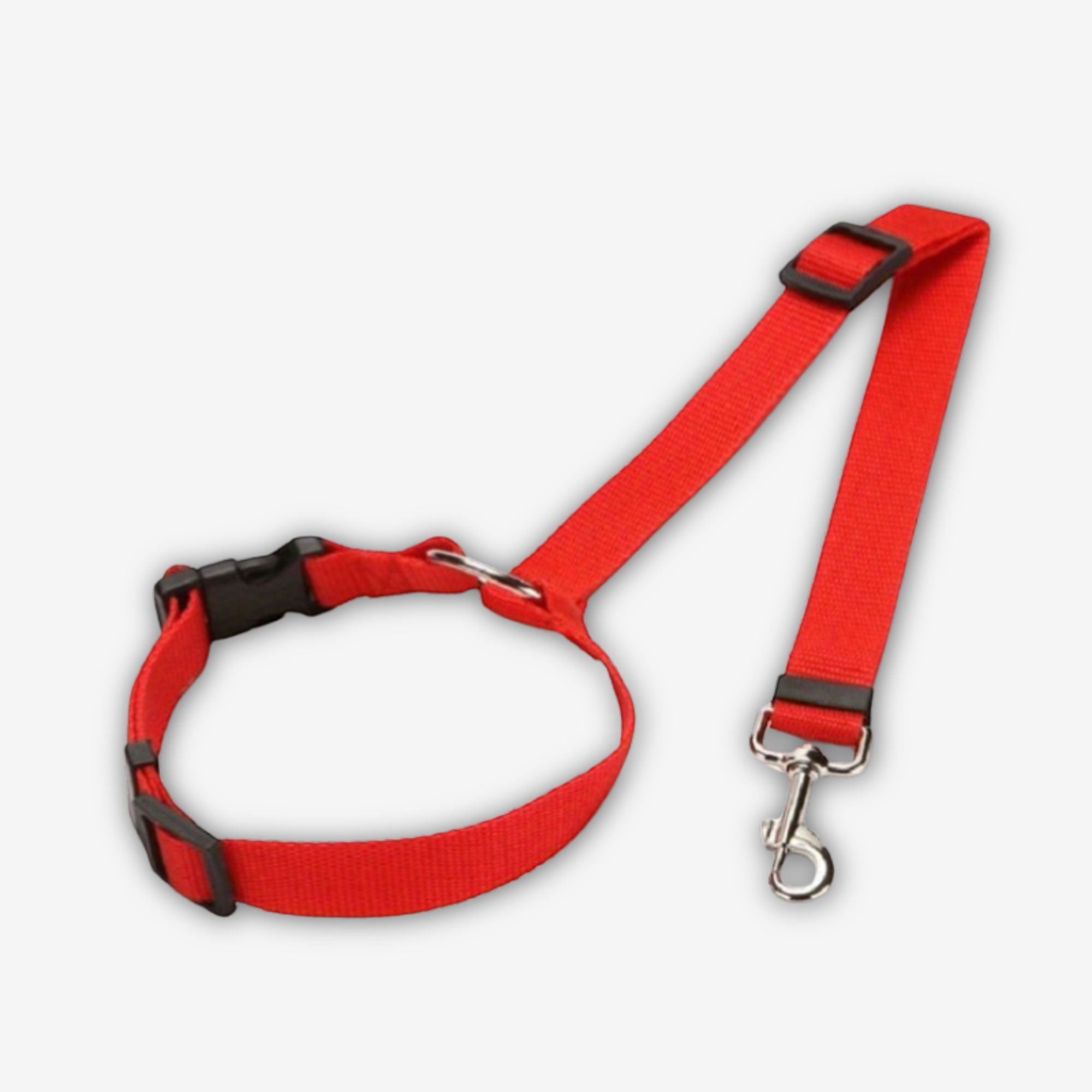 Yogi-Pets Adjustable Pet Car Seat Safety Belt - Heavy-Duty Nylon with Metal Buckle - Red