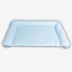 Yogi-Pets Breathable Summer Pet Cooling Mat with Raised Padded Edges - Light Blue