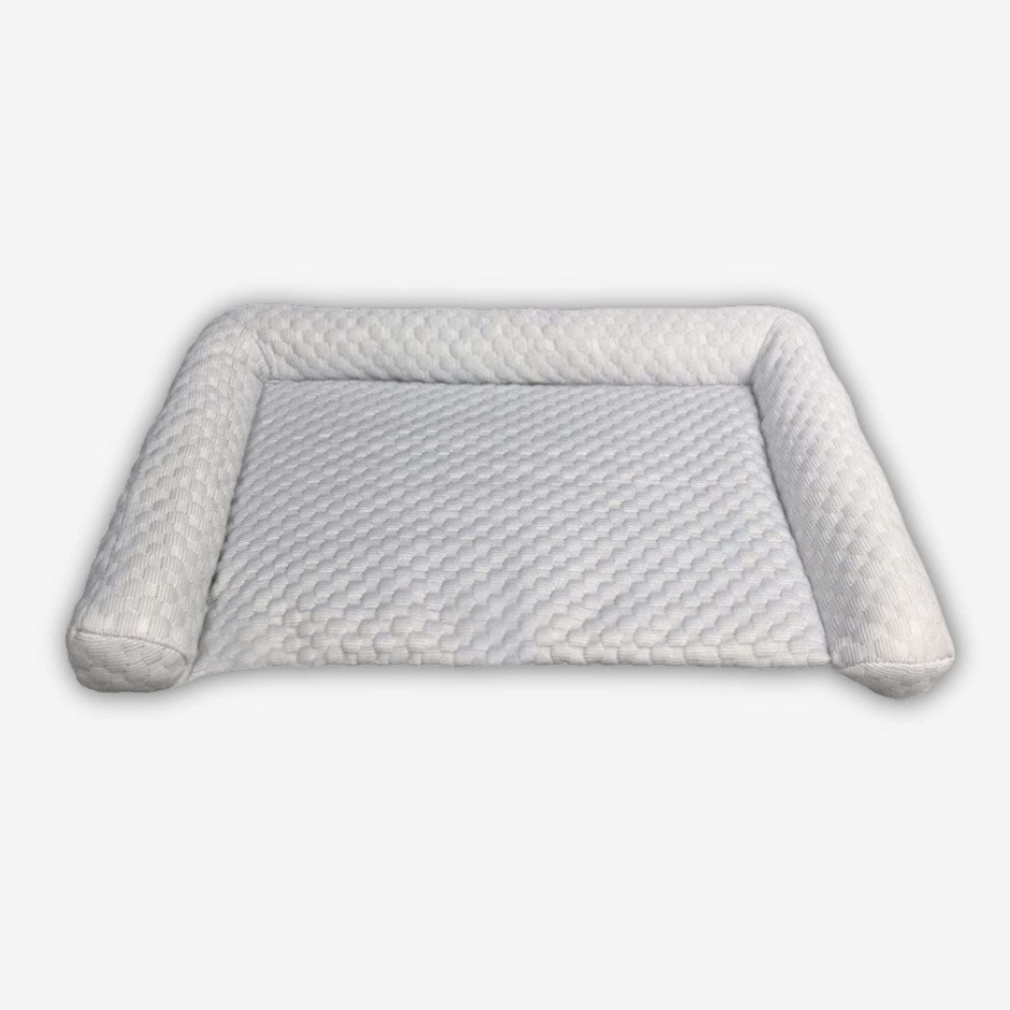 Yogi-Pets Breathable Summer Pet Cooling Mat with Raised Padded Edges - Light Grey