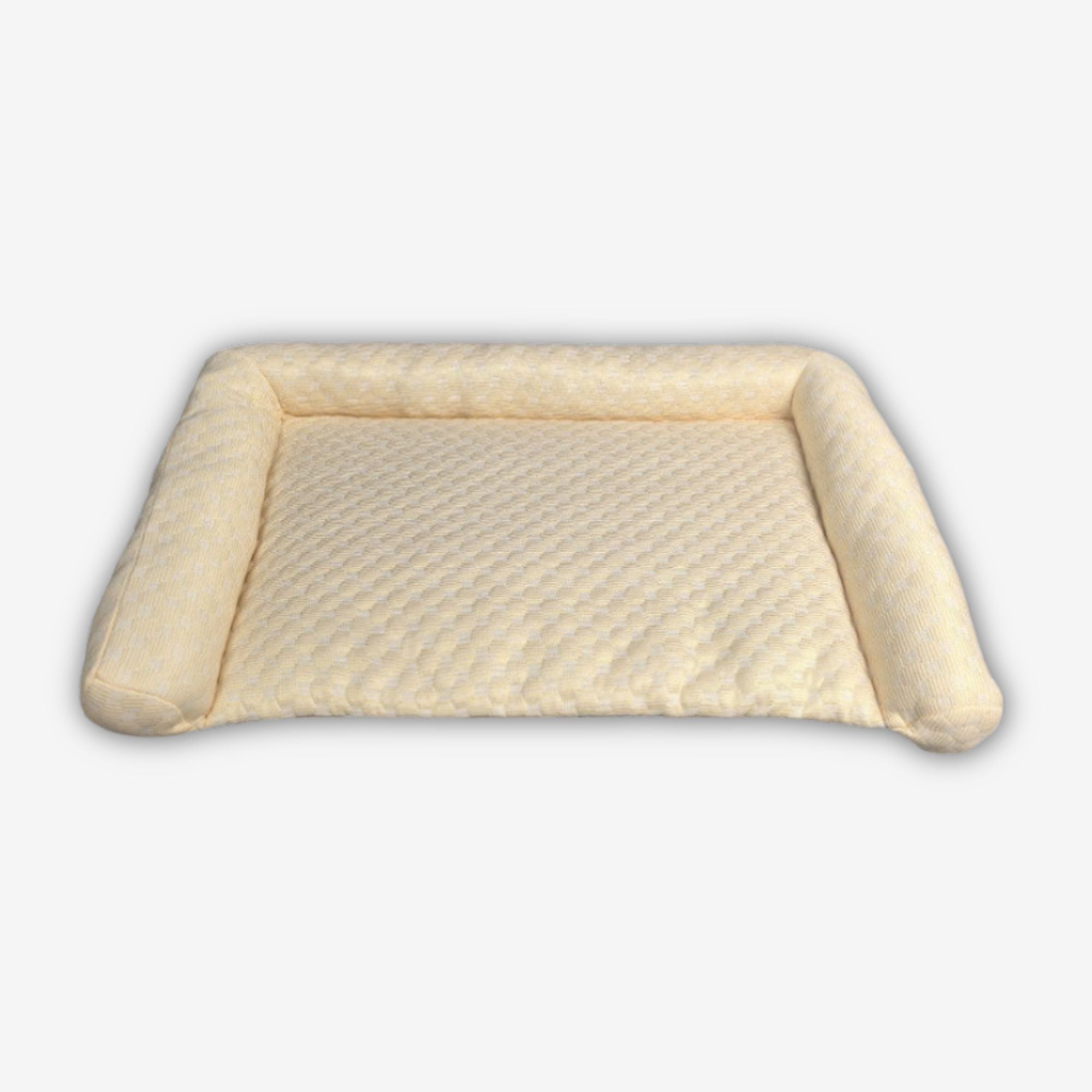 Yogi-Pets Breathable Summer Pet Cooling Mat with Raised Padded Edges - Light Yellow
