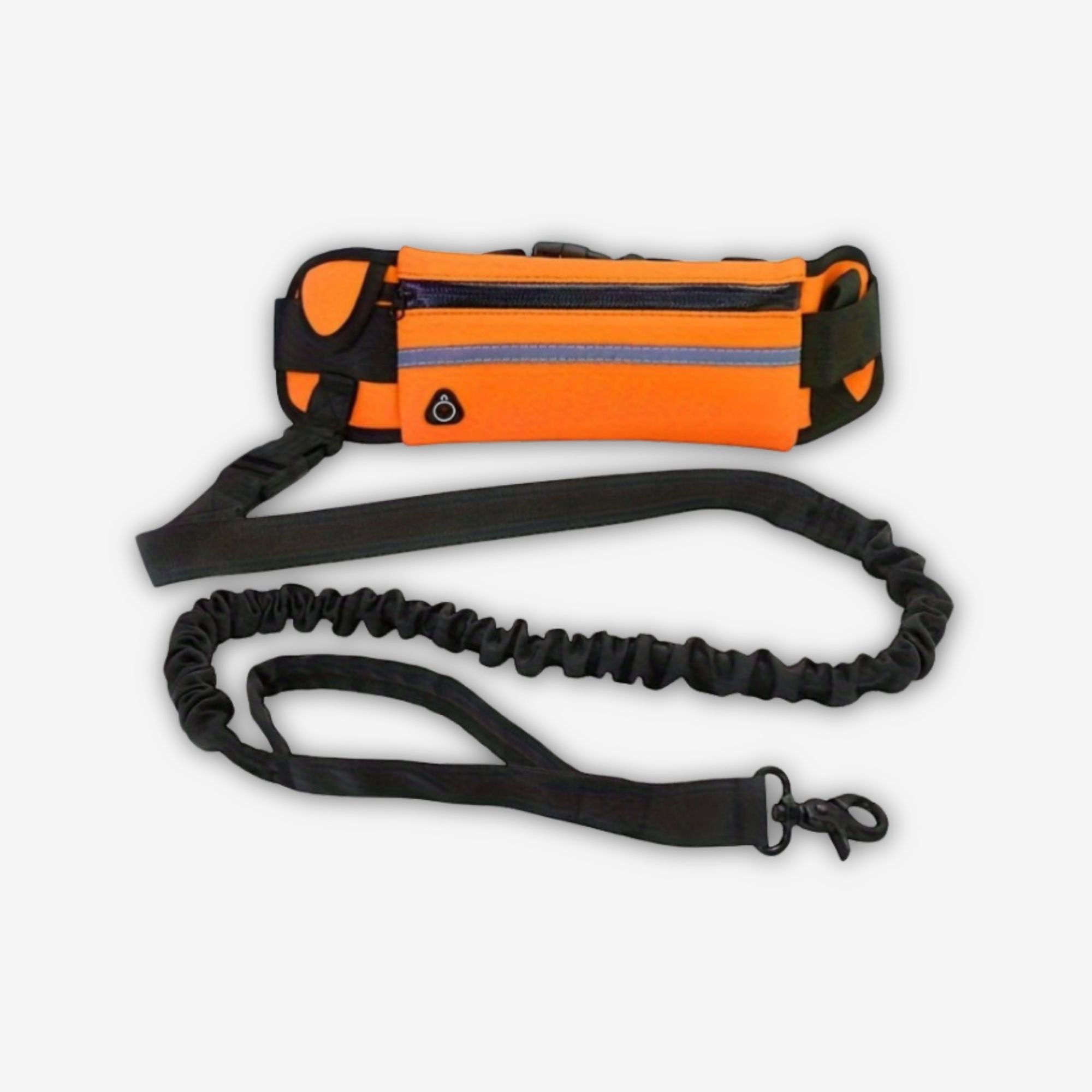 Yogi-Pets Hands-free Dog Leash with Adjustable Waist Belt and Shock Absorbing Bungee - Orange
