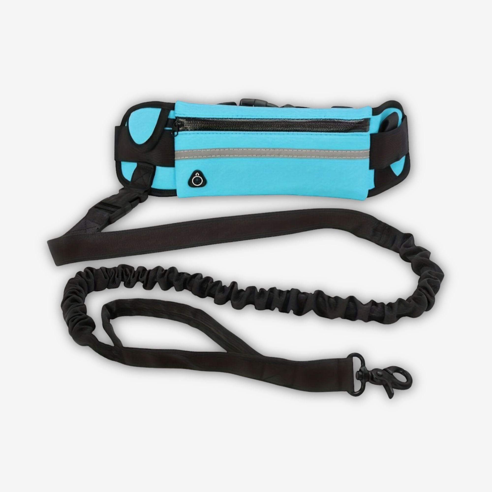 Yogi-Pets Hands-free Dog Leash with Adjustable Waist Belt and Shock Absorbing Bungee - Turquoise