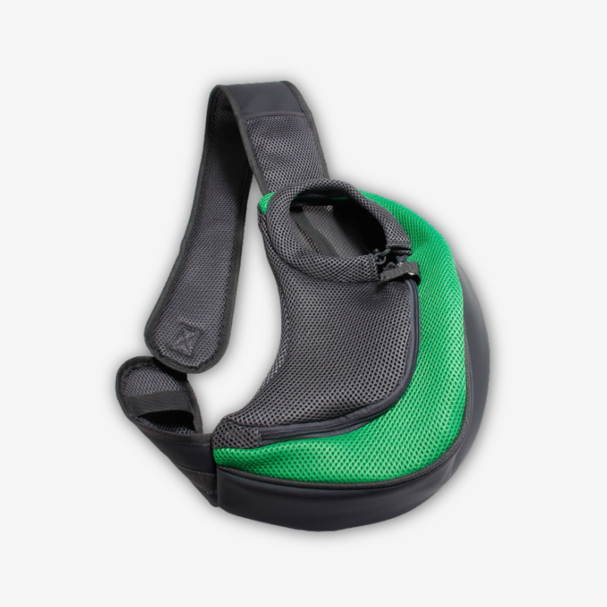 Yogi-Pets Hands-free Pet Carrier Sling Bag with Breathable Mesh - Green and Black