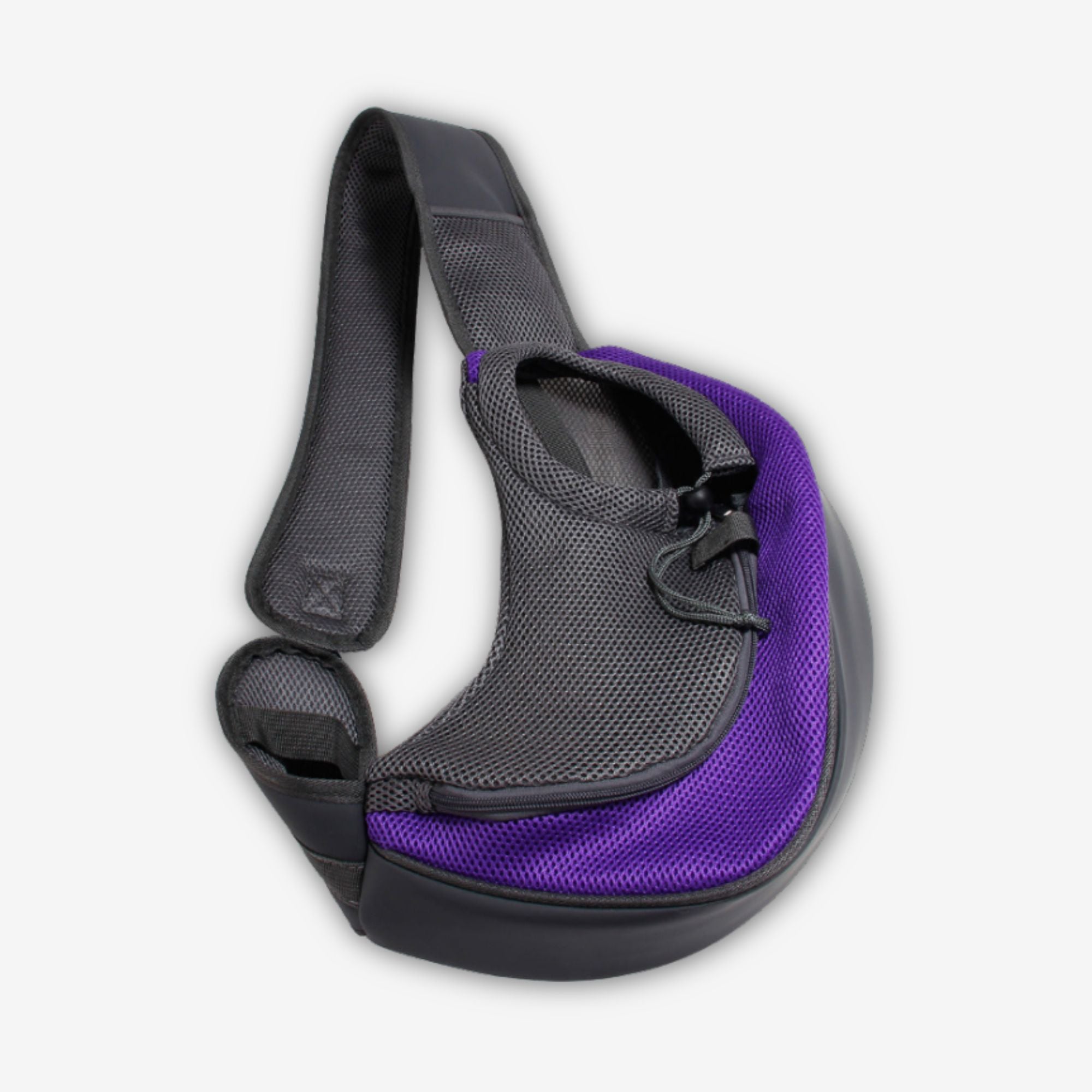 Yogi-Pets Hands-free Pet Carrier Sling Bag with Breathable Mesh - Purple and Black