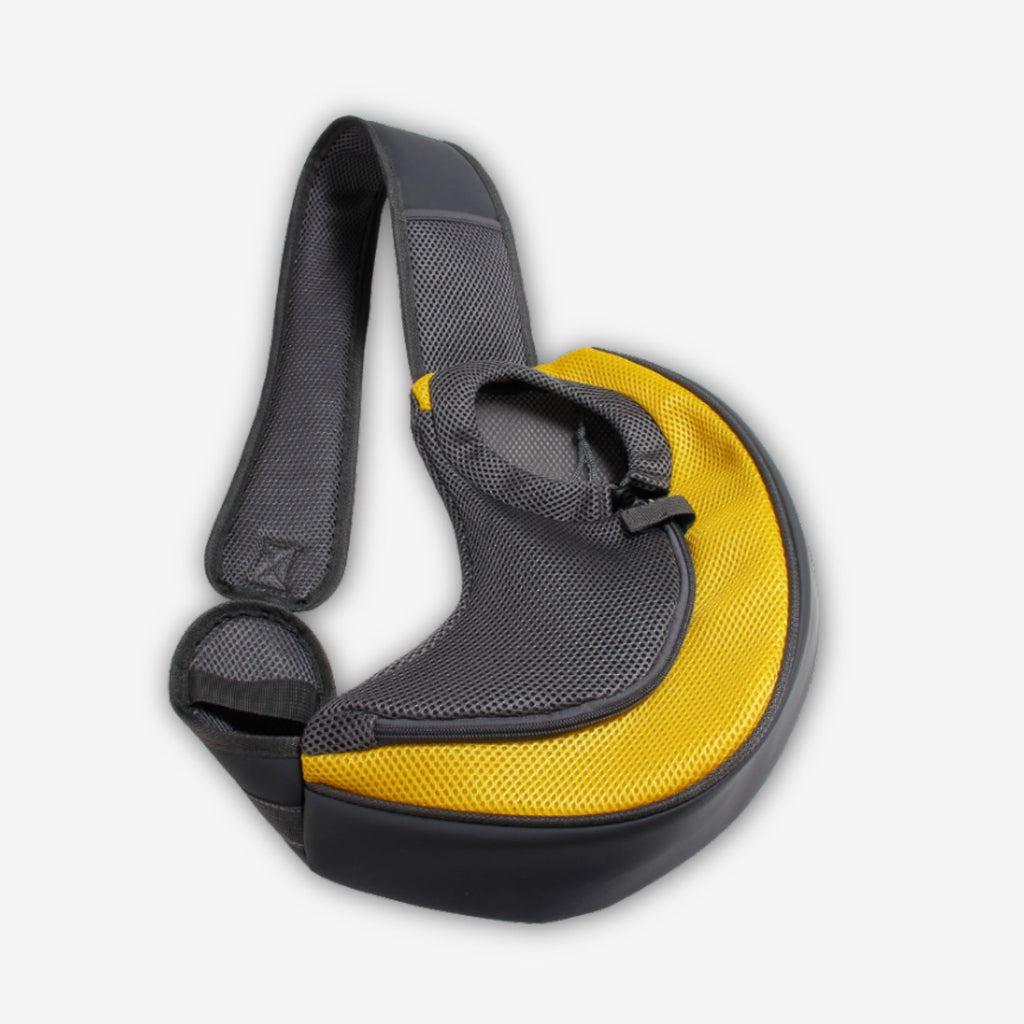 Yogi-Pets Hands-free Pet Carrier Sling Bag with Breathable Mesh - Yellow and Black