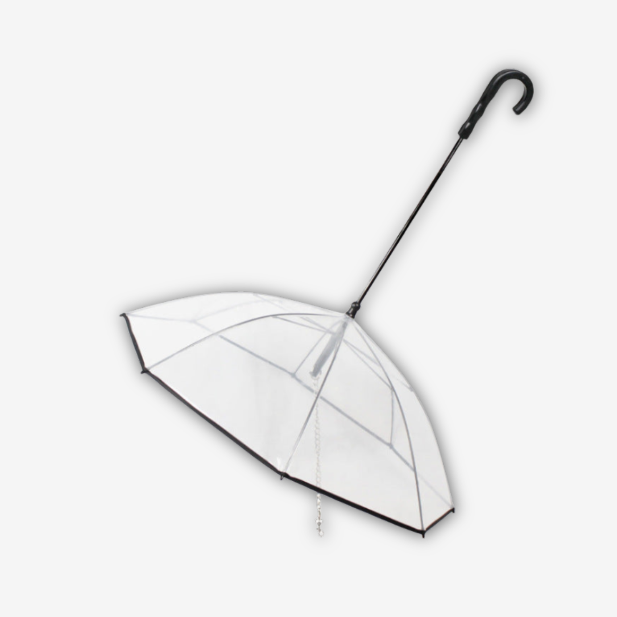 Yogi-Pets Transparent Dog Umbrella with Integrated Leash for Rain Protection