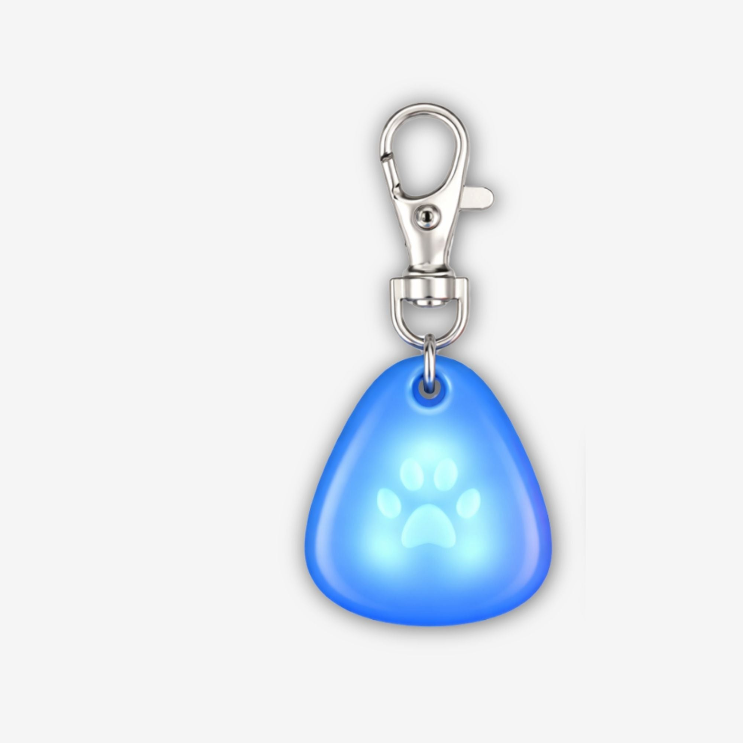 Yogi-Pets™ LED Safety Light for Dog Collars - Weatherproof Glowing Pendant - Blue