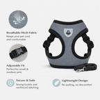 Yogi-Pets features: Lightweight breathable mesh fabric, adjustable fit, and secure safety buckles