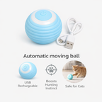 Yogi-Pets moving ball features: USB rechargeable, smart obstacle avoidance, and safe for cats